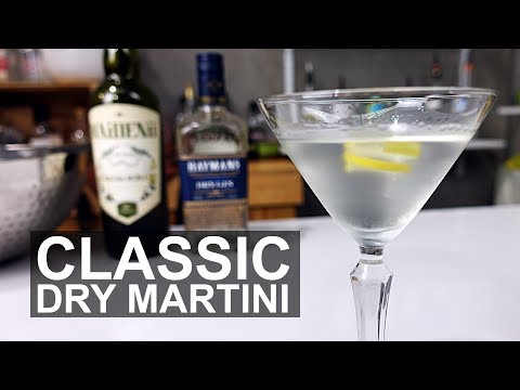 Classic Dry Gin Martini Cocktail Recipe